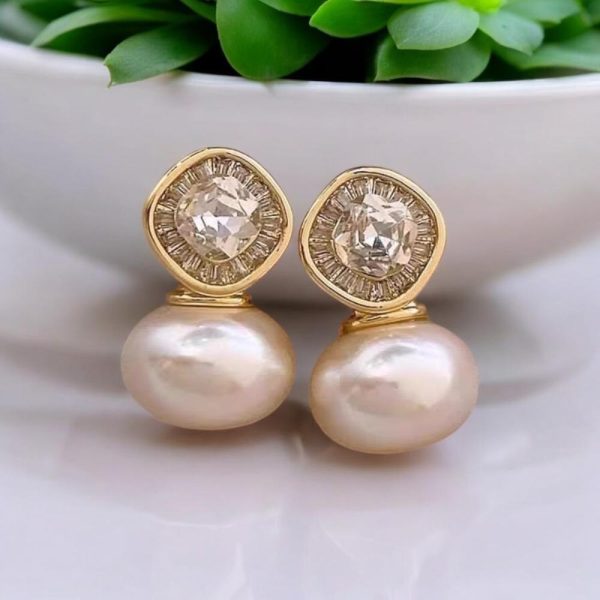 Elegant Pearl Stud Earrings | Classic High-quality Pearl Tops For Women | Perfect For Casual And Formal Wea