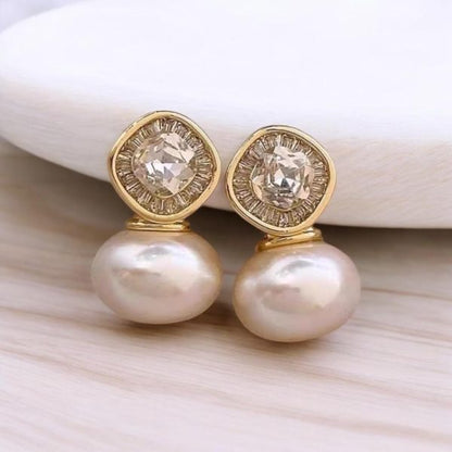 Elegant Pearl Stud Earrings | Classic High-quality Pearl Tops For Women | Perfect For Casual And Formal Wea