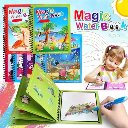 Magic Water Book Painting Drawing Coloring Board Book Magic Water Pen (random Book )